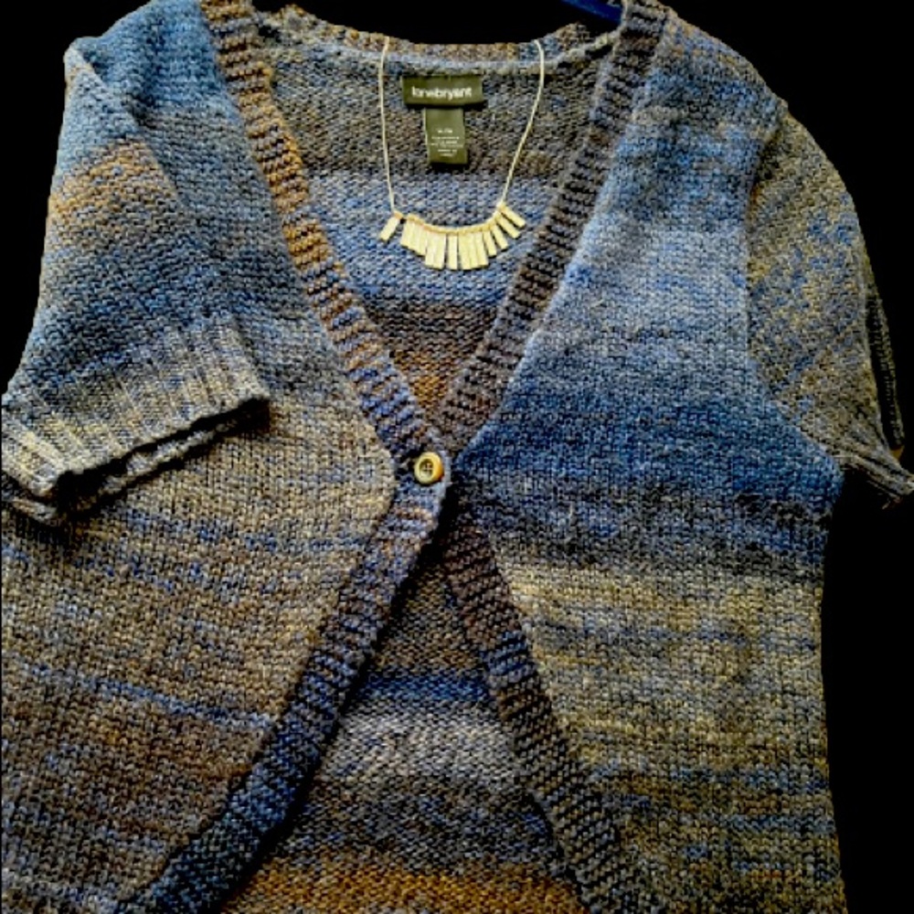 Lane Bryant Knit One Button Vest